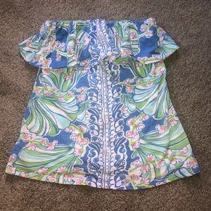 Strapless Lilly Pulitzer top